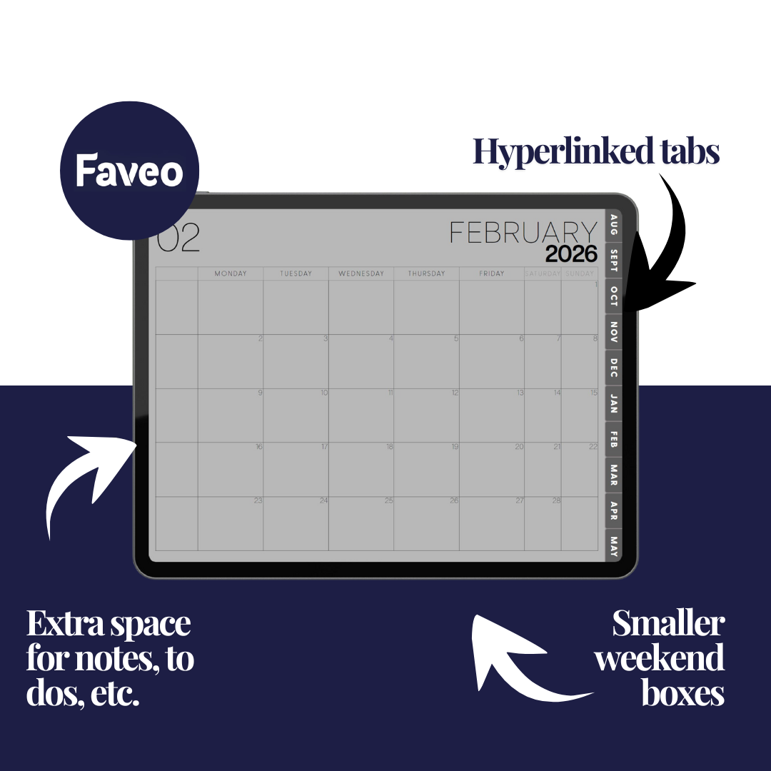 Digital Academic Planner 2025-2026 for ADHD | Minimalist Planner for Students
