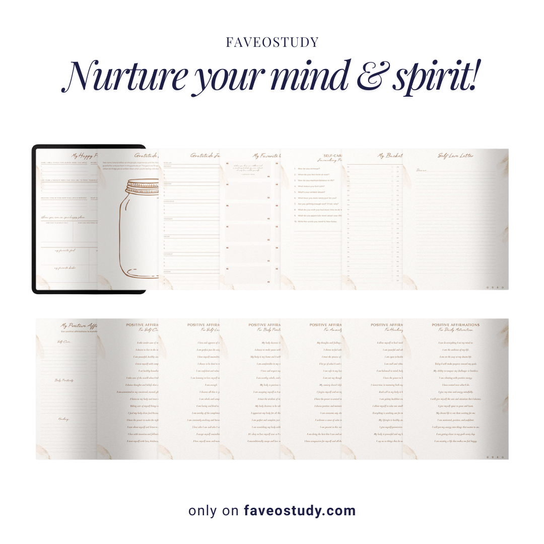 Self Care Planner | Digital Planner | GoodNotes Planner | iPad Planner | Daily Planner | Mental Health Mindfulness Healing Anxiety Self Love